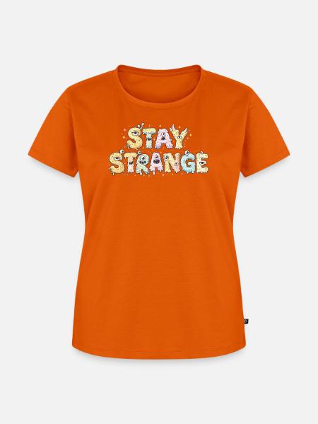 Strange Monster Letters - Frauen Premium Bio T-Shirt - Orange