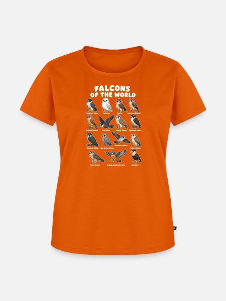 Falken Der Welt - Frauen Premium Bio T-Shirt - Orange