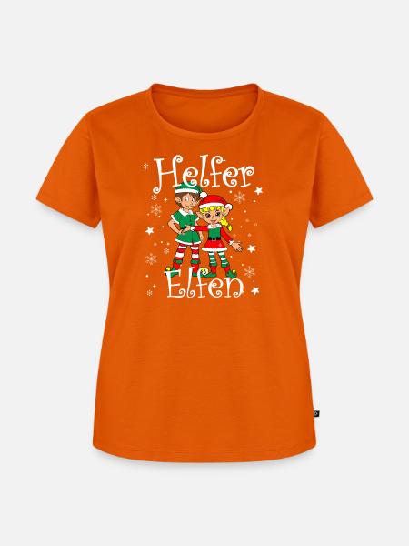 Helfer Elfen - Frauen Premium Bio T-Shirt - Orange