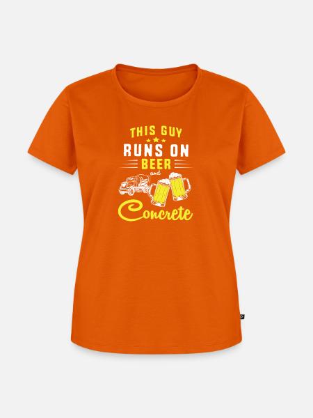 Beton Betonfertiger Betonmischer - Frauen Premium Bio T-Shirt - Orange 