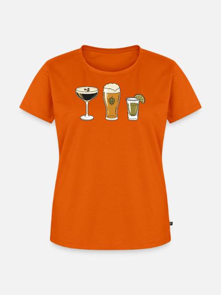 Cocktail Bier Shot - Frauen Premium Bio T-Shirt - Orange
