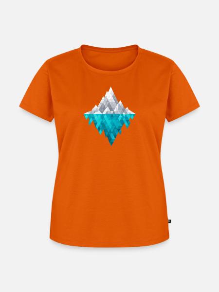 Eisiger Geometrie-Diamant - Frauen Premium Bio T-Shirt - Orange 