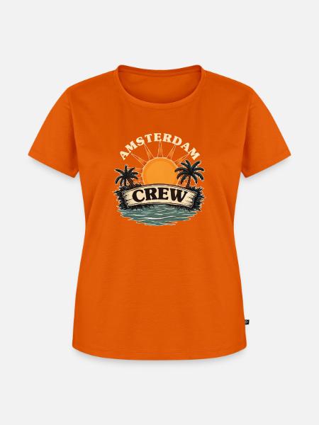 Amsterdam Crew - Frauen Premium Bio T-Shirt - Orange