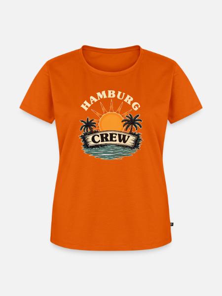Hamburg Crew - Frauen Premium Bio T-Shirt - Orange