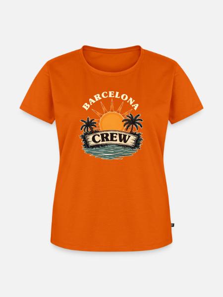 Barcelona Crew - Frauen Premium Bio T-Shirt - Orange