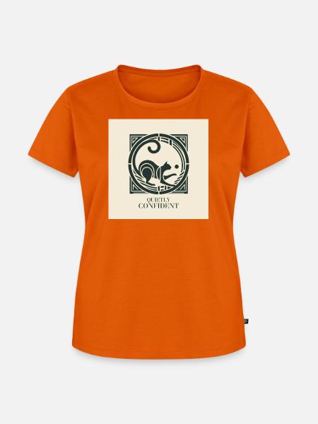 Quietly Confident – Elegante Katze - Frauen Premium Bio T-Shirt - Orange 