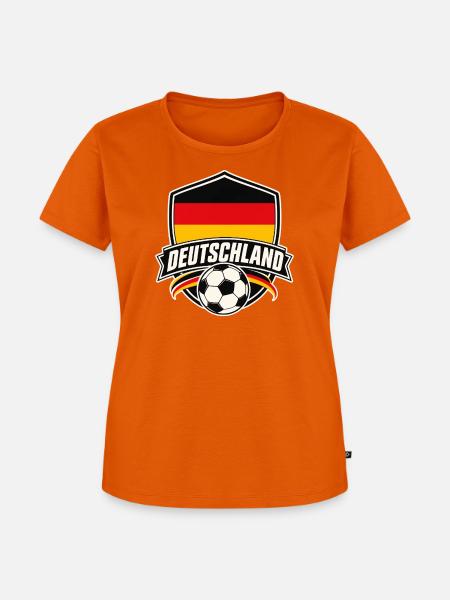 Deutschland Fußball - Frauen Premium Bio T-Shirt - Orange 