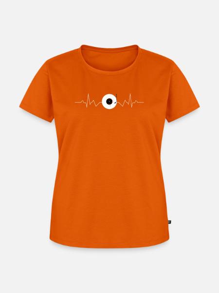 Vinyl - Frauen Premium Bio T-Shirt - Orange 