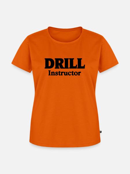 Drill Instructor - Frauen Premium Bio T-Shirt - Orange 