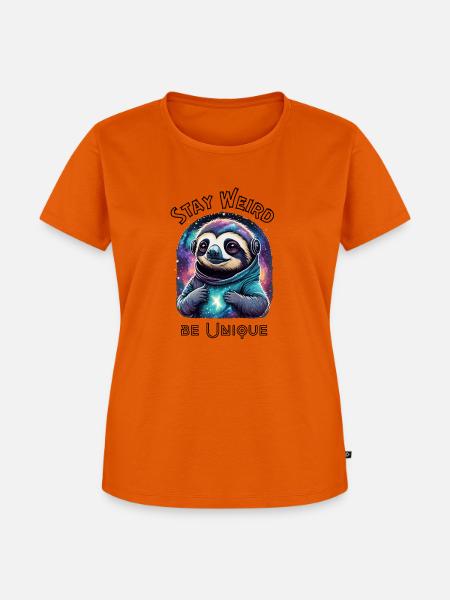 Stay Weird be Unique - Frauen Premium Bio T-Shirt - Orange