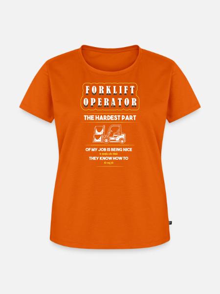 Gabelstaplerfahrer - Frauen Premium Bio T-Shirt - Orange