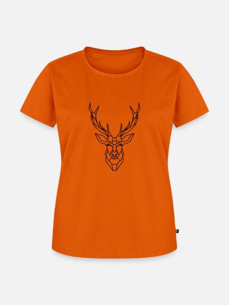 Hirsch geo - Frauen Premium Bio T-Shirt - Orange