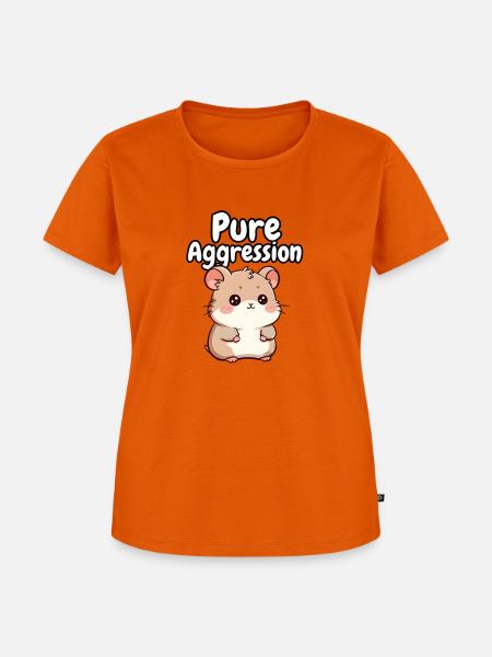Reiner Aggressionshamster - Frauen Premium Bio T-Shirt - Orange