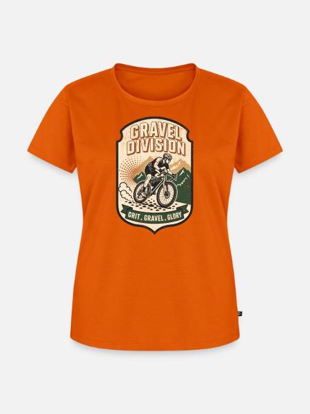 Gravel Division Cycling - Frauen Premium Bio T-Shirt - Orange