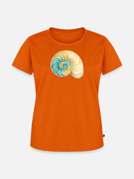 Wasserfarbige Muschelspirale - Frauen Premium Bio T-Shirt - Orange