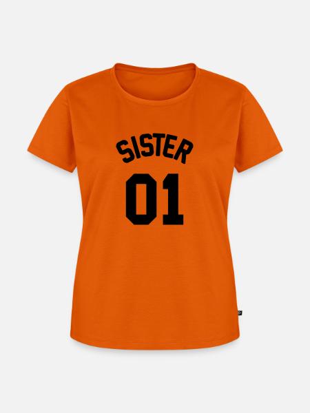Sister 01 - Frauen Premium Bio T-Shirt - Orange