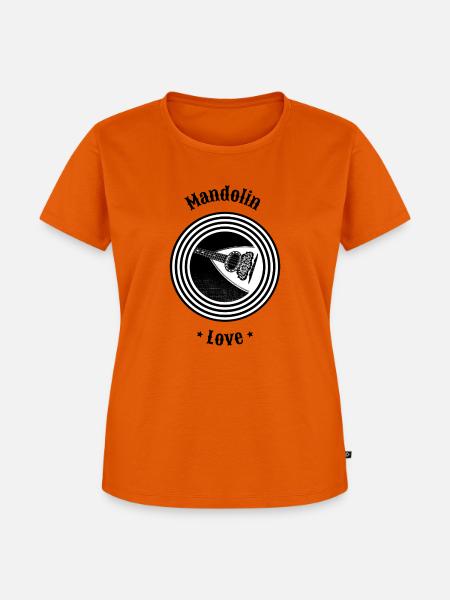Mandolin Love - Frauen Premium Bio T-Shirt - Orange