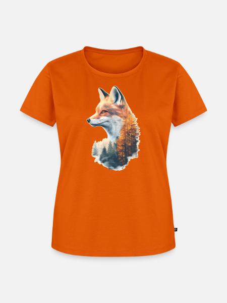 Fuchs im Herbstwald - Frauen Premium Bio T-Shirt - Orange 
