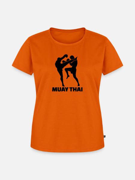 Muay Thai - Frauen Premium Bio T-Shirt - Orange 