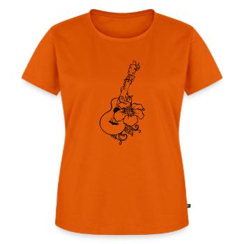 Uulele - Frauen Premium Bio T-Shirt - Orange  - Vorne - Selfina (174cm)