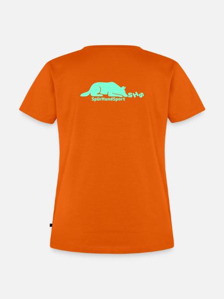 SHS Logo aquamarin - Frauen Premium Bio T-Shirt - Orange