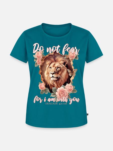 Löwe Bibelvers Christlich - Frauen Premium Bio T-Shirt - Petrol