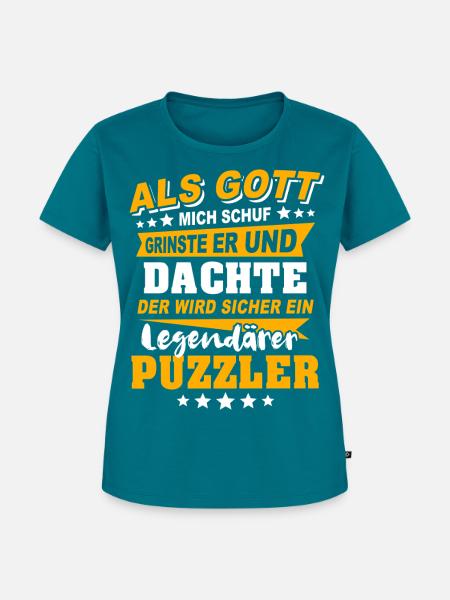 Puzzler Puzzlen - Frauen Premium Bio T-Shirt - Petrol
