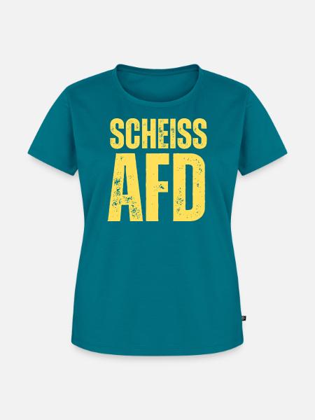 Scheiss AFD - Frauen Premium Bio T-Shirt - Petrol