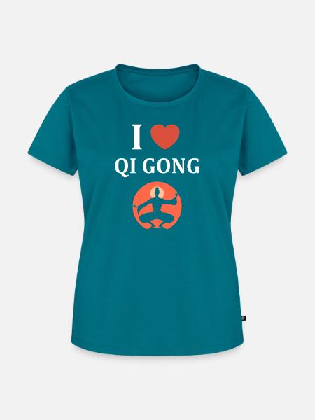 Wahrhaft Zen Qigong Qi Gong - Frauen Premium Bio T-Shirt - Petrol