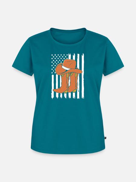 Linedance - Frauen Premium Bio T-Shirt - Petrol
