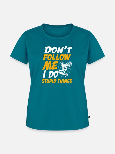 Longboard Longboarder Longboarding - Frauen Premium Bio T-Shirt - Petrol