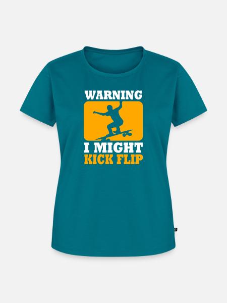 Longboard Longboarder Longboarding - Frauen Premium Bio T-Shirt - Petrol