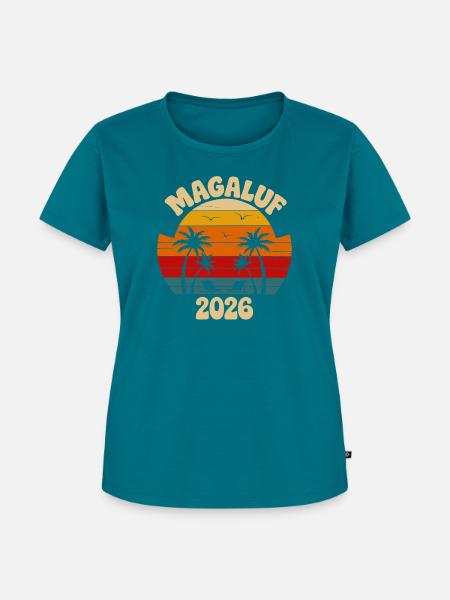 Magalour 2026 Strand Retro - Frauen Premium Bio T-Shirt - Petrol