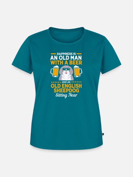 Englischer Schäferhund - Frauen Premium Bio T-Shirt - Petrol