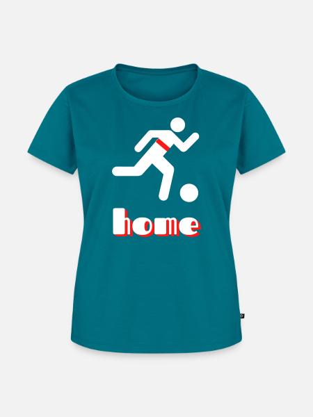 Stuttgart home mit roten Brustring - Frauen Premium Bio T-Shirt - Petrol