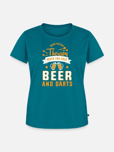 Dart Dartboard Dartpfeil - Frauen Premium Bio T-Shirt - Petrol