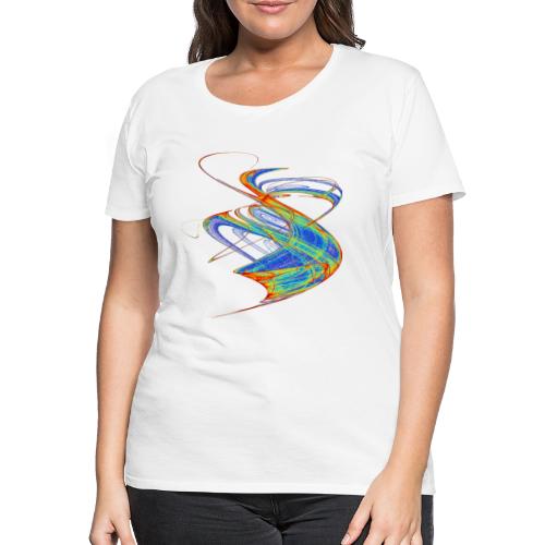 Farbenwind buntes Chaos Aquarell 13720 jet - Frauen Premium T-Shirt