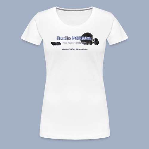 Radio PARALAX Facebook-Logo mit Webadresse - Frauen Premium T-Shirt
