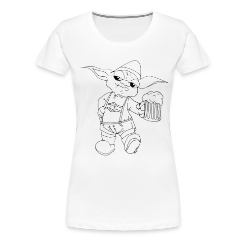 Yoda Lederhose - Frauen Premium T-Shirt