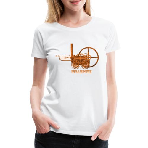 Steampunk Lokomotive - Frauen Premium T-Shirt