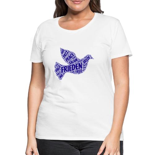 Frieden Taube blau Peace - Frauen Premium T-Shirt