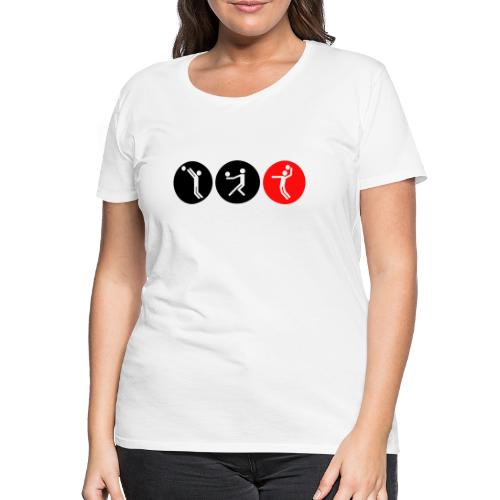 Volleyball symbole bicolor - Frauen Premium T-Shirt