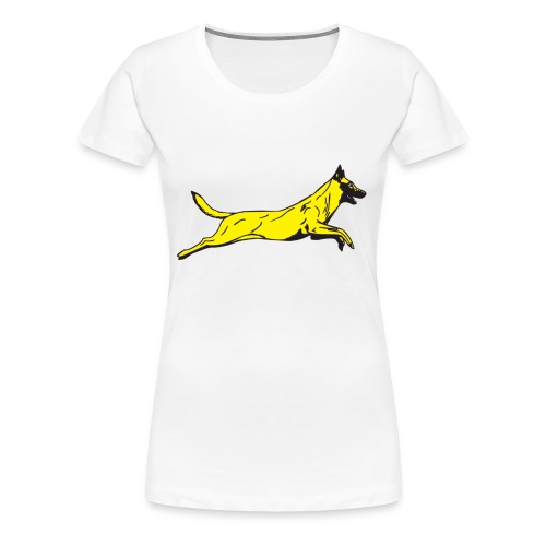 jumping dog malinois - Vrouwen Premium T-shirt