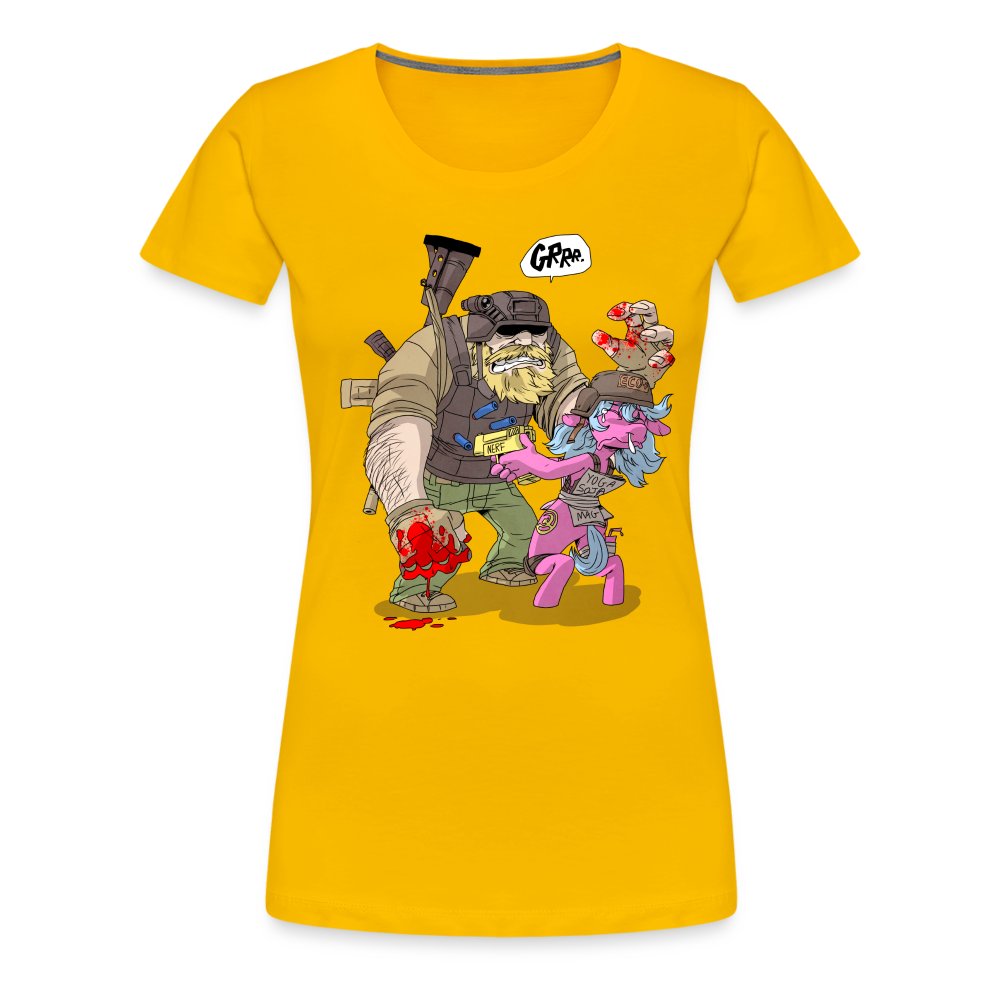 La rencontre - T-shirt Premium Femme jaune soleil