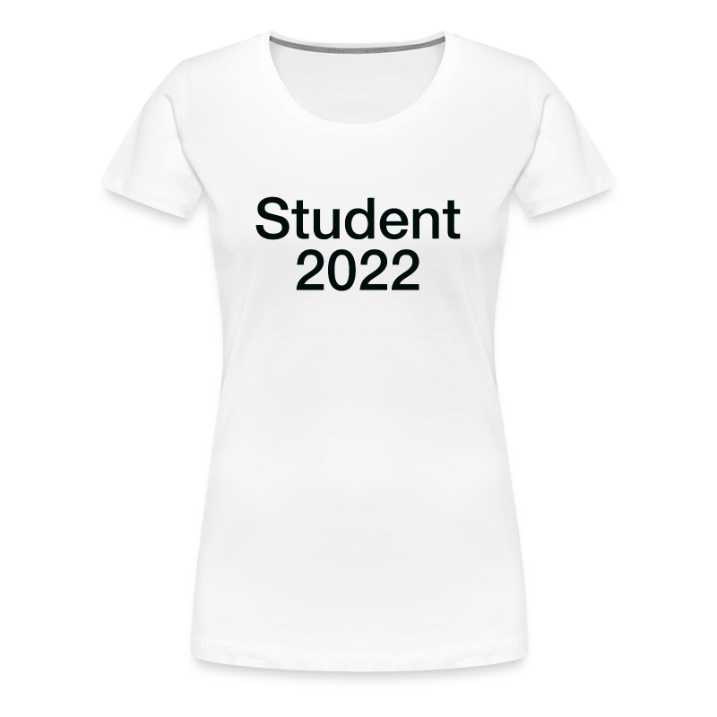 Student 2022, sort tryk - Dame premium T-shirt