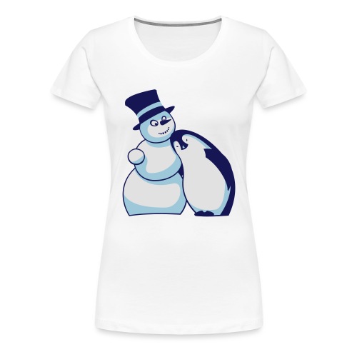 Schneemann und Pinguin - Frauen Premium T-Shirt