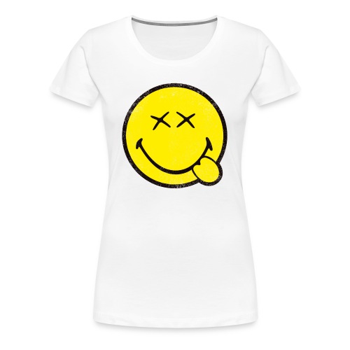 SmileyWorld Klassischer Smiley Used Look - Frauen Premium T-Shirt