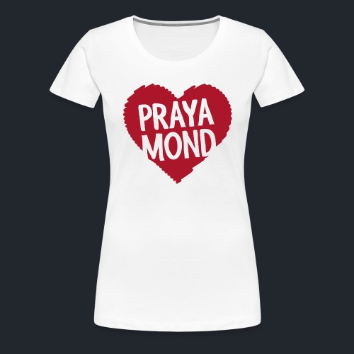 Prayamond Herz, r/w - Frauen Premium T-Shirt