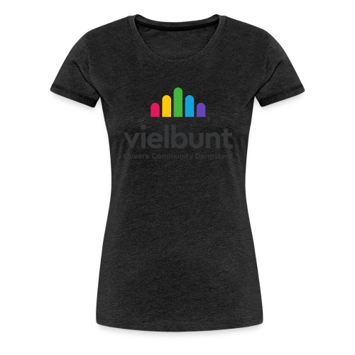 vielbunt Logo Schwarz mit Claim - Frauen Premium T-Shirt