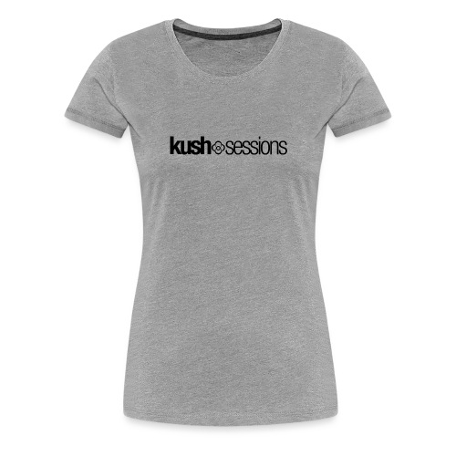 KushSessions (black logo) - Vrouwen Premium T-shirt
